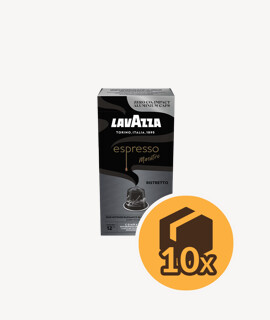 Lavazza Nespresso Espresso Maestro Ristretto Aluminium kapszulás kávé - 10 x 10 kapszula - 10 doboz/karton - 1 karton