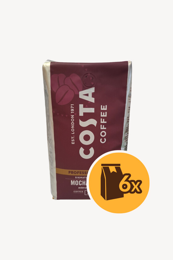 Costa Coffee kávé - Kávé 3-féle variánssal - Szemes - Costa Coffee Signature Blend Mocha Italia Medium Roast - 1 kg - 6 db - 1 karton