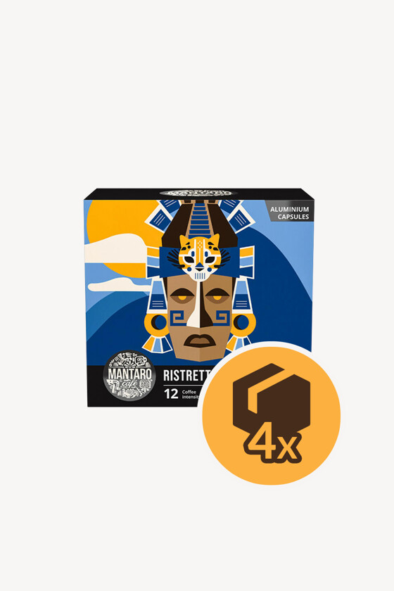 Mantaro kávé - Kávé 3-féle variánssal - Kapszulás - Nespresso kompatibilis - Mantaro Ristretto Intenso - 45 kapszula - 4 db - 1 karton