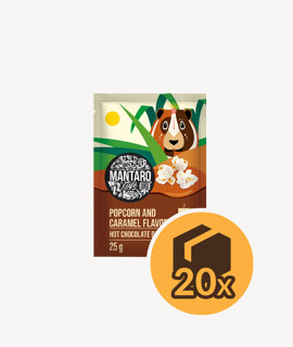 Mantaro karamellás popcorn ízű forró csokoládé italpor - 20 x 25 g - 20 tasak/karton - 1 karton