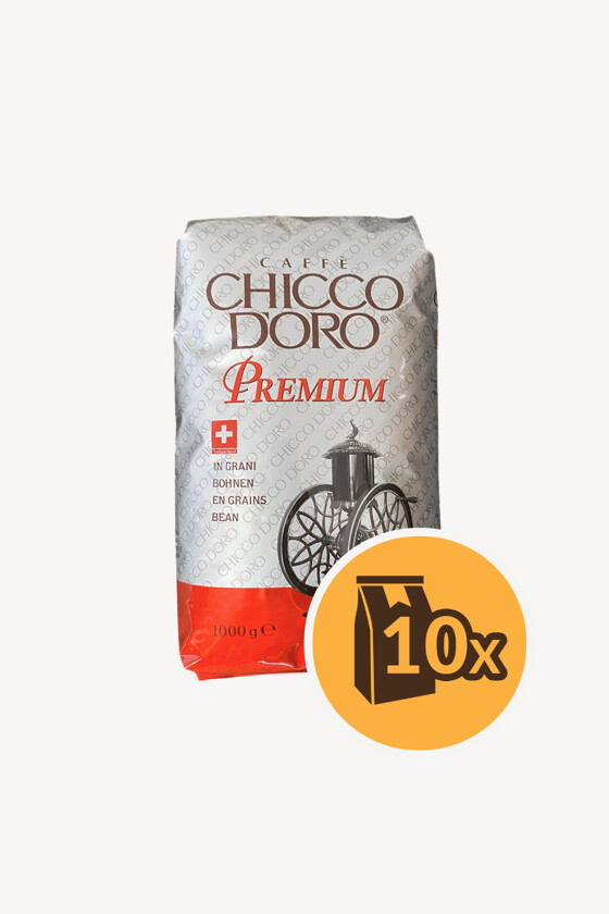 Chicco d'Oro kávé - Kávé 3-féle variánssal - Szemes - Chicco d'Oro Premium Caffe - 1 kg - 10 db - 1 karton