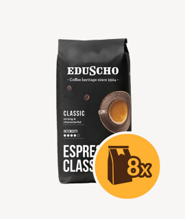 Eduscho Espresso Classic szemes kávé - 8 x 1 kg - 8 csomag/karton - 1 karton