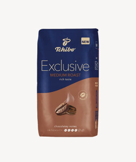 Tchibo kávé - Kávé 3-féle variánssal - Szemes - Tchibo Exclusive Medium - 1 kg - 1 db