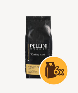 Pellini Espresso Bar Gran Aroma szemes kávé - 6 x 1 kg - 6 csomag/karton - 1 karton