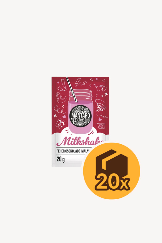 Mantaro italpor - Italpor - Italpor - Mantaro fehércsokoládé-málna ízű milkshake italpor - 25 g - 20 db - 1 karton