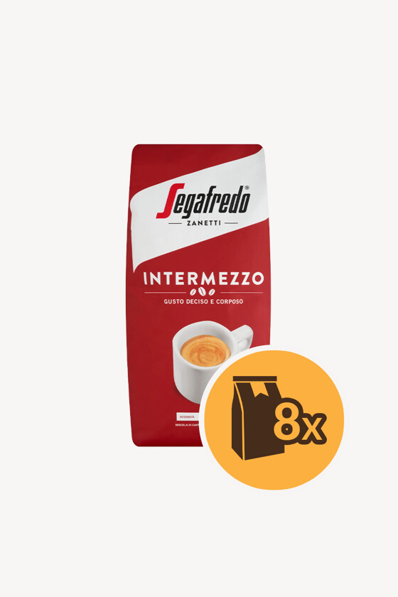 Segafredo kávé - Kávé 3-féle variánssal - Szemes - Segafredo Intermezzo - 1 kg - 8 db - 1 karton