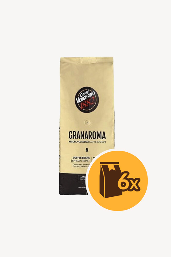 Caffé Vergnano kávé - Kávé 3-féle variánssal - Szemes - Caffé Vergnano Gran Aroma - 1 kg - 6 db - 1 karton