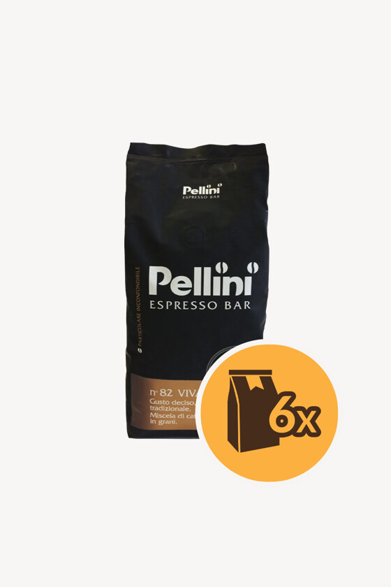 Pellini szemes kávé - Kávé 3-féle variánssal - Szemes - Pellini Espresso Bar Vivace - 1 kg - 6 db - 1 karton