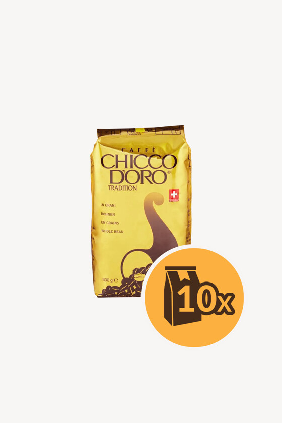 Chicco d'Oro kávé - Kávé 3-féle variánssal - Szemes - Chicco d'Oro Tradition - 500 g - 10 db - 1 karton