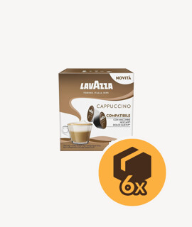 Lavazza Espresso Cappuccino Dolce Gusto kompatibilis kapszulás kávé - 6 x 16 kapszula - 6 doboz/karton - 1 karton