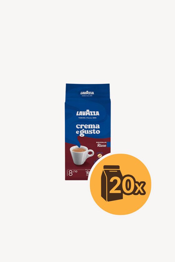 Lavazza kávé - Kávé 3-féle variánssal - Őrölt - Lavazza Crema e Gusto Ricco - 250 g - 20 db - 1 karton