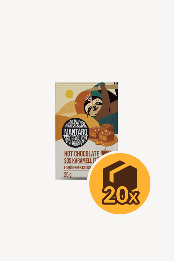 Mantaro italpor - Italpor - Italpor - Mantaro sós karamell ízű forró fehércsokoládé italpor - 25 g - 20 db - 1 karton
