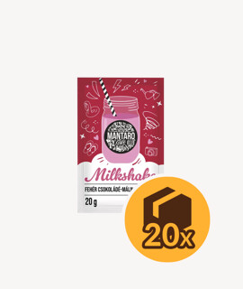 Mantaro fehércsokoládé-málna ízű milkshake italpor - 20 x 20 g - 20 tasak/karton - 1 karton