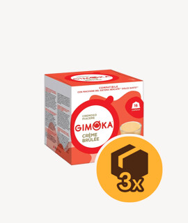 Gimoka Créme Brülée Dolce Gusto kompatibilis kapszulás kávé - 3 x 16 kapszula - 3 doboz/karton - 1 karton