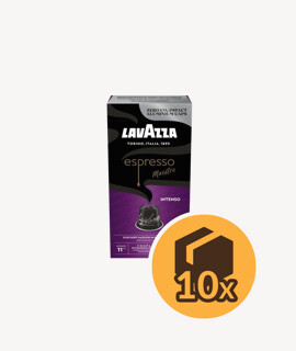 Lavazza Nespresso Espresso Maestro Intenso Aluminium kapszulás kávé - 10 x 10 kapszula - 10 doboz/karton - 1 karton