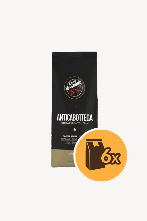 Caffé Vergnano kávé - Kávé 3-féle variánssal - Szemes - Caffé Vergnano Antica Bottega - 1 kg - 6 db - 1 karton