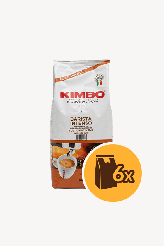 Kimbo kávé - Kávé 3-féle variánssal - Szemes - Kimbo Barista Intenso - 1 kg - 6 db - 1 karton