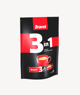 Bravos 3 in 1 instant kávépor - 10 tasak - 1 csomag