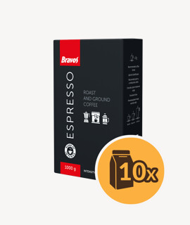 Bravos Classic Espresso őrölt kávé - 10 x 1 kg - 10 csomag/karton - 1 karton