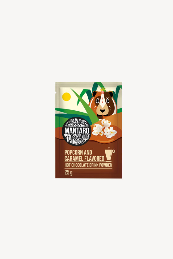 Mantaro karamellás popcorn ízű forró csokoládé italpor - 25 g - 1 tasak
