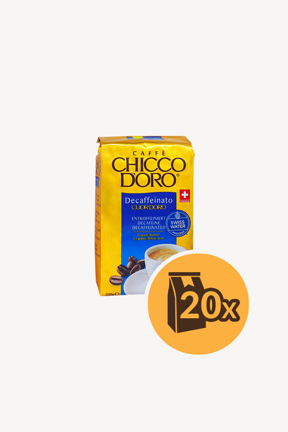 Chicco d'Oro kávé - Kávé 3-féle variánssal - Szemes - Chicco d'Oro Cuor d'Oro koffeinmentes - 250 g - 20 db - 1 karton