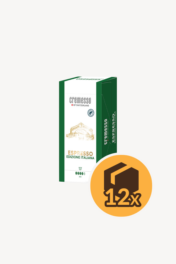 Cremesso kávé - Kávé 3-féle variánssal - Kapszulás - Cremesso kompatibilis - Cremesso Espresso Edizione Italiana - 16 kapszula - 12 db - 1 karton