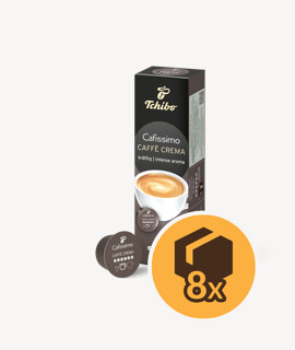 Tchibo Cafissimo Caffé Crema Intense kapaszulás kávé - 8 x 10 kapszula - 8 doboz/karton - 1 karton