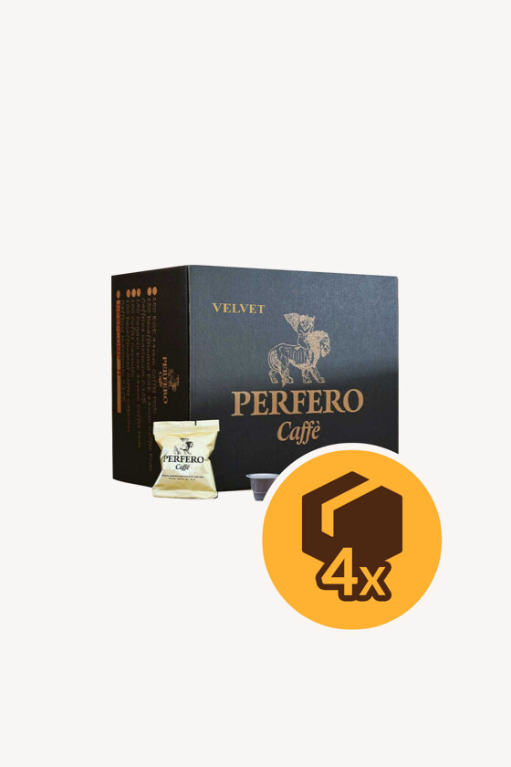 Perfero kávé - Kávé 3-féle variánssal - Kapszulás - Nespresso kompatibilis - Perfero Velvet - 100 kapszula - 4 db - 1 karton