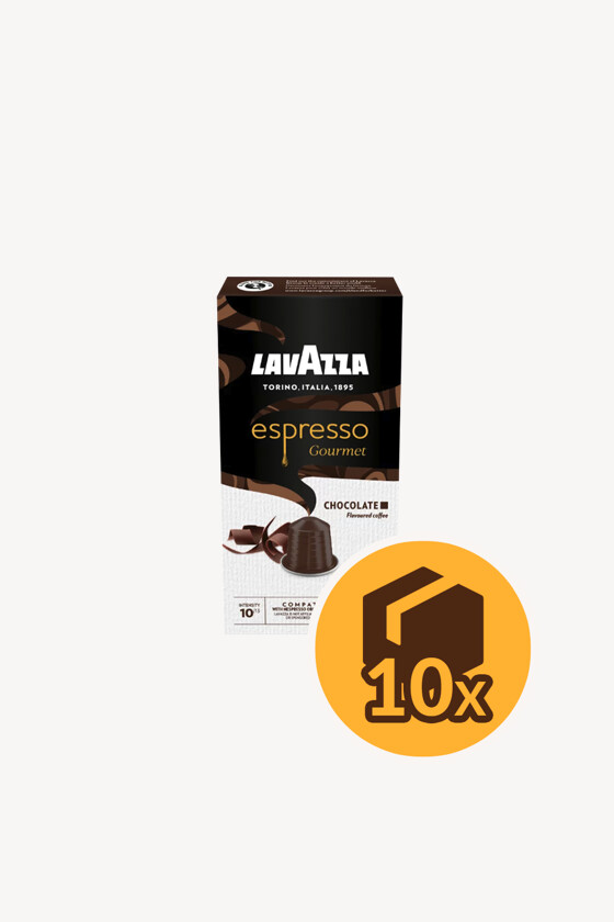 Lavazza kávé - Kávé 3-féle variánssal - Kapszulás - Nespresso kompatibilis - Lavazza Espresso Gourmet Chocolate Aluminium - 10 kapszula - 10 db - 1 karton