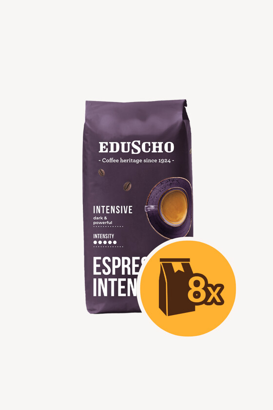 Eduscho kávé - Kávé 3-féle variánssal - Szemes - Eduscho Espresso Intenso - 1 kg - 8 db - 1 karton