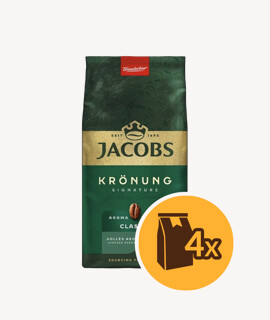 Jacobs Krönung szemes kávé - 4 x 1 kg - 4 csomag/karton - 1 karton