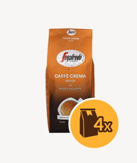 Segafredo Caffé Crema Dolce szemes kávé - 4 x 1 kg - 4 csomag/karton - 1 karton