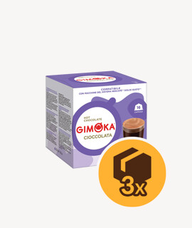 Gimoka Cioccolata Dolce Gusto kompatibilis kapszulás kávé - 3 x 16 kapszula - 3 doboz/karton - 1 karton