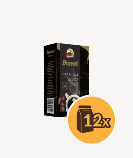Bravos Premium őrölt kávé - 12 x 250 g - 12 csomag/karton - 1 karton