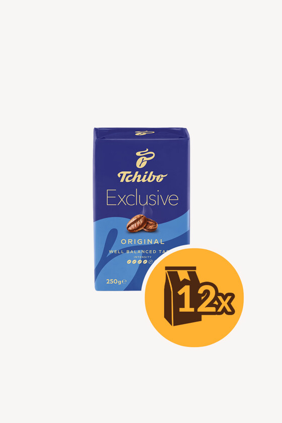Tchibo kávé - Kávé 3-féle variánssal - Őrölt - Tchibo Exclusive - 250 g - 12 db - 1 karton