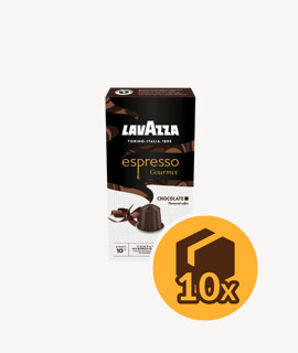 Lavazza Nespresso Espresso Gourmet Chocolate Aluminium kapszulás kávé - 10 x 10 kapszula - 10 doboz/karton - 1 karton
