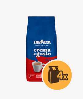 Lavazza Crema e Gusto Classico szemes kávé - 4 x 1 kg - 4 csomag/karton - 1 karton