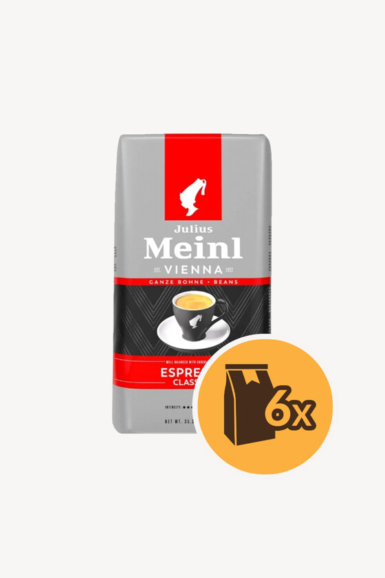 Julius Meinl kávé - Kávé 3-féle variánssal - Szemes - Julius Meinl Espresso Classico - 1 kg - 6 db - 1 karton