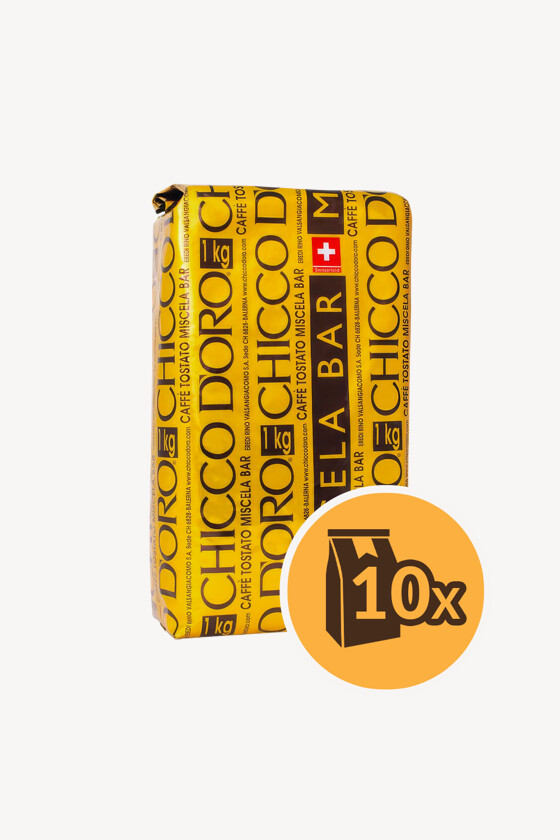 Chicco d'Oro kávé - Kávé 3-féle variánssal - Szemes - Chicco d'Oro Miscela Bar-S - 1 kg - 10 db - 1 karton