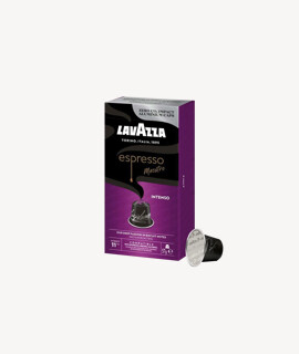 Lavazza kávé - Kávé 3-féle variánssal - Kapszulás - Nespresso kompatibilis - Lavazza Espresso Maestro Intenso Aluminium - 10 kapszula - 10 db - 1 karton