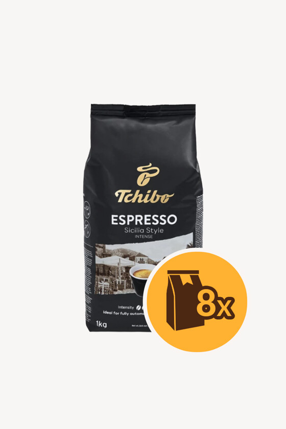 Tchibo kávé - Kávé 3-féle variánssal - Szemes - Tchibo Espresso Sicilia Style - 1 kg - 8 db - 1 karton
