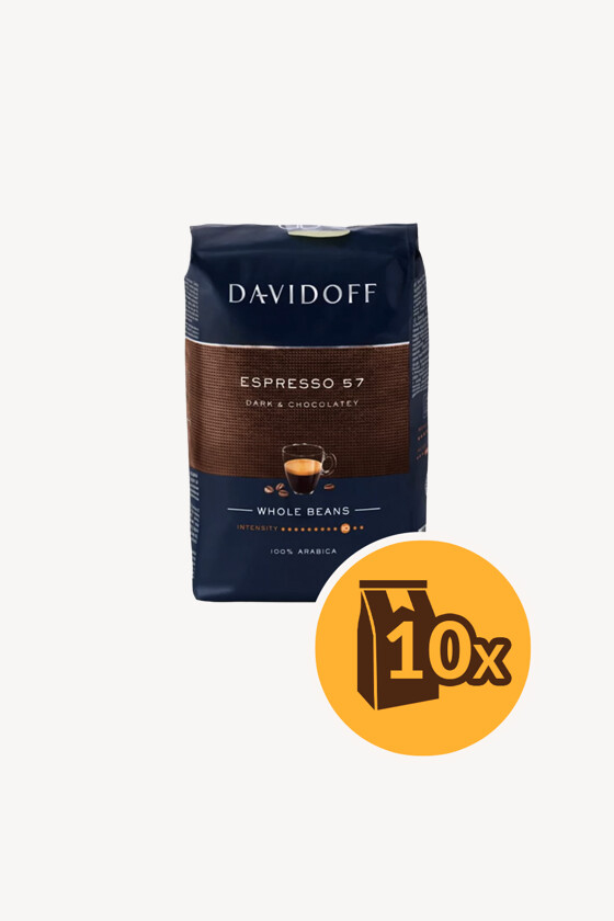 Davidoff kávé - Kávé 3-féle variánssal - Szemes - Davidoff Espresso 57 - 500 g - 10 db - 1 karton