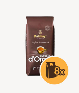 Dallmayr Espresso d’Oro szemes kávé - 8 x 1 kg - 8 csomag/karton - 1 karton