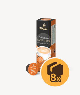 Tchibo Cafissimo Caffé Crema Rich aroma kapszulás kávé - 8 x 10 kapszula - 8 doboz/karton - 1 karton