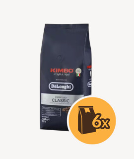 Kimbo Delonghi Espresso Classic szemes kávé - 6 x 1 kg - 6 csomag/karton - 1 karton