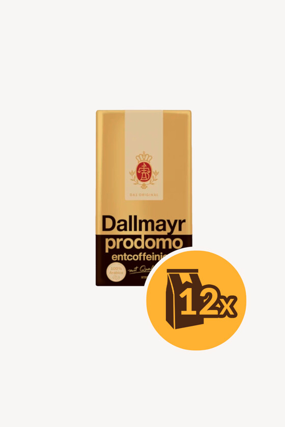 Dallmayr Prodomo koffeinmentes őrölt kávé - 12 x 500 g - 12 csomag/karton - 1 karton