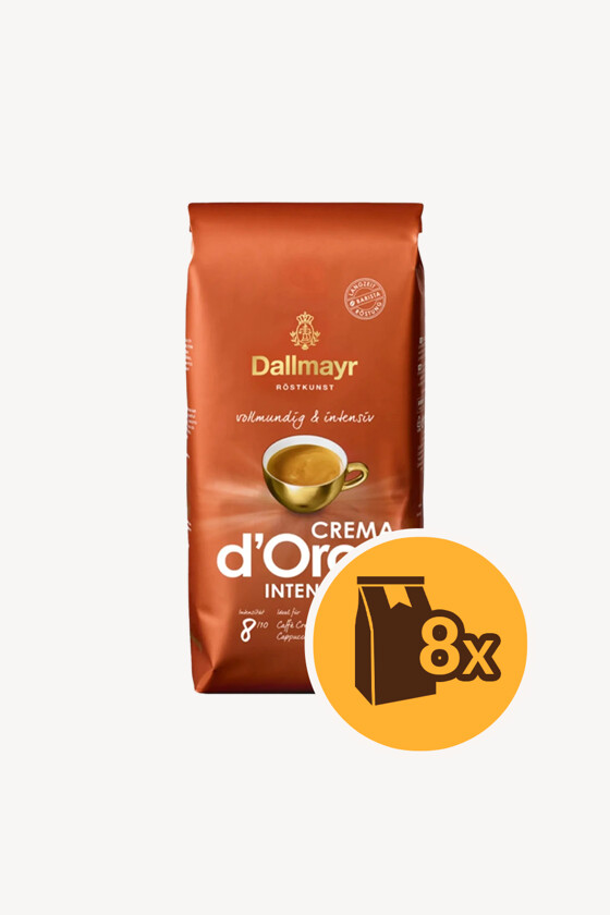 Dallmayr kávé - Kávé 3-féle variánssal - Szemes - Dallmayr Crema d’Oro Intensa - 1 kg - 8 db - 1 karton
