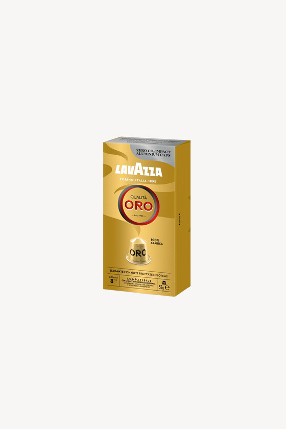 Lavazza kávé - Kávé 3-féle variánssal - Kapszulás - Nespresso kompatibilis - Lavazza Espresso Maestro Qualitá Oro Aluminium - 10 kapszula - 10 db - 1 karton