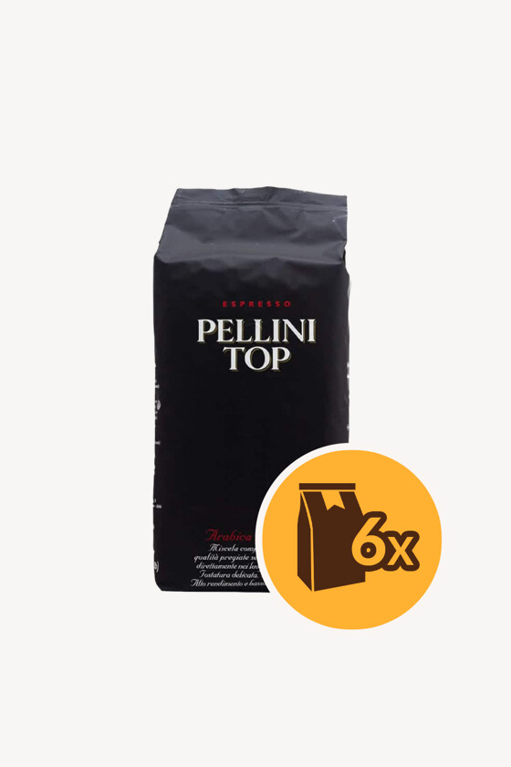 Pellini szemes kávé - Kávé 3-féle variánssal - Szemes - Pellini Top - 1 kg - 6 db - 1 karton