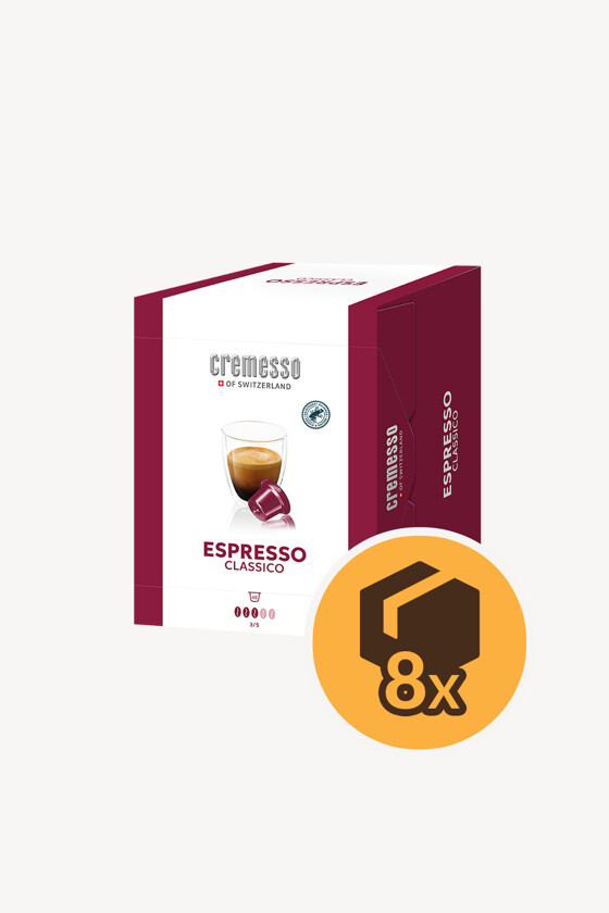 Cremesso kávé - Kávé 3-féle variánssal - Kapszulás - Cremesso kompatibilis - Cremesso Espresso Classico XXL Box - 48 kapszula - 8 db - 1 karton